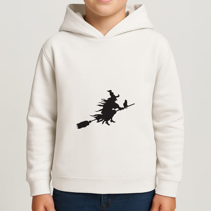 Witch And Cat - Halloween Boys Hoodie