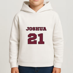 Burgundy - Personalised Football Boys Hoodie