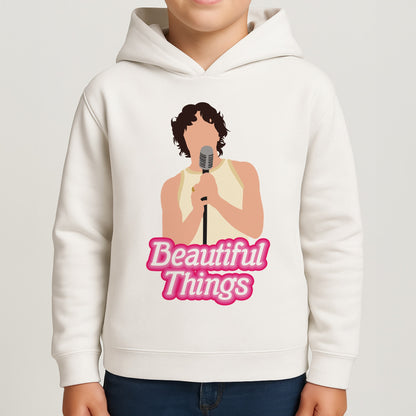 Neon Pink Beautiful Things Boys Hoodie