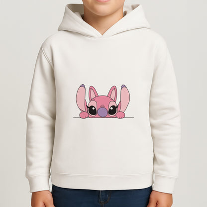 Angel Leaning - Pink Alien Boys Hoodie