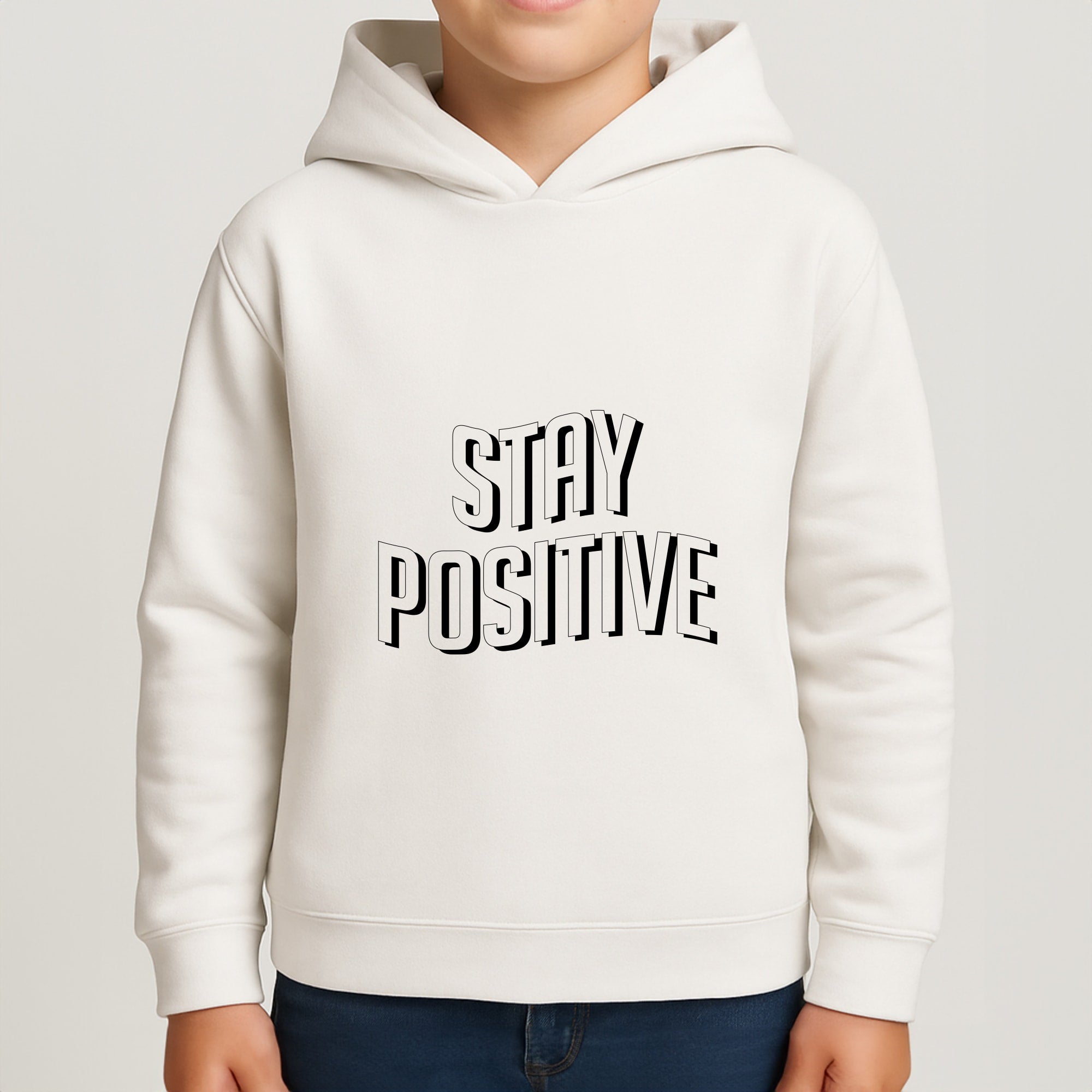 Stay Positive  Boys Hoodie