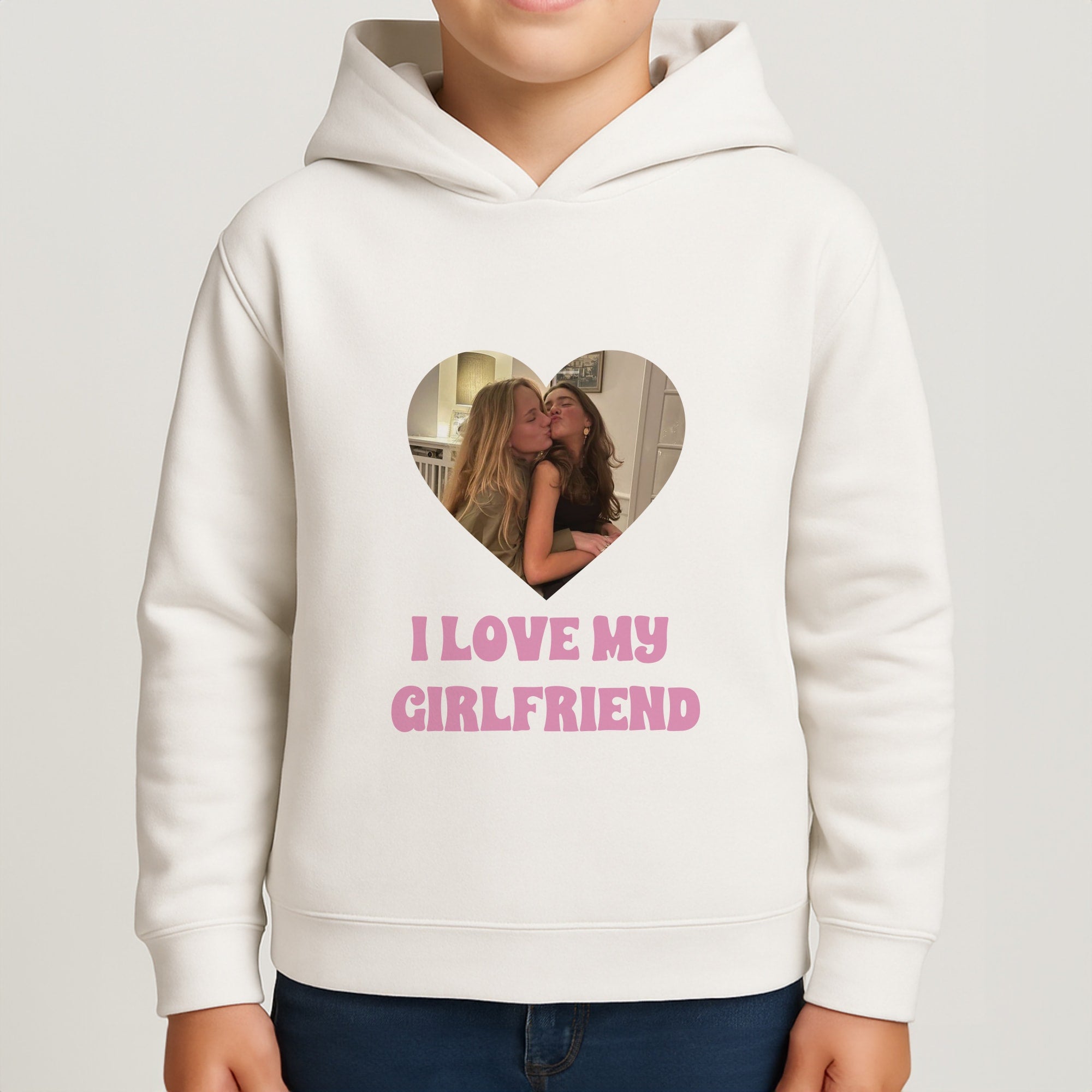 I Love My Girlfriend - Personalised Couples Boys Hoodie