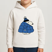Cartoon Beagle Puffer Jacket Blue Kids Hoodie 4