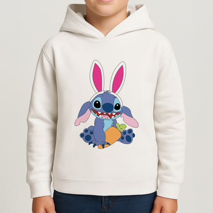 Easter Bunny Blue Alien Boys Hoodie