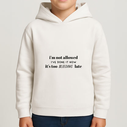 It's Too Bleeding Late - British Pop Culture Boys Hoodie
