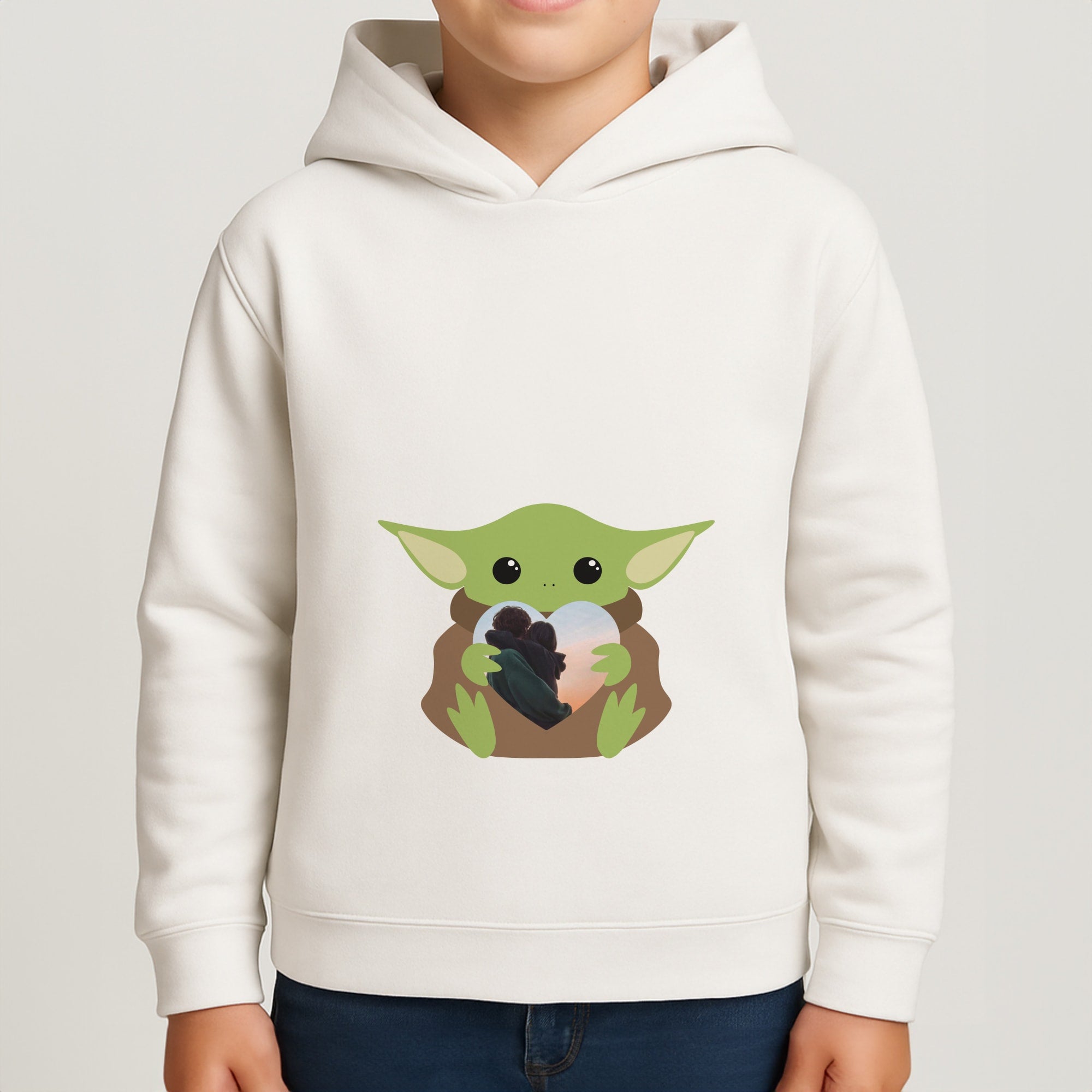 Baby Yoda - Personalised Couples Boys Hoodie