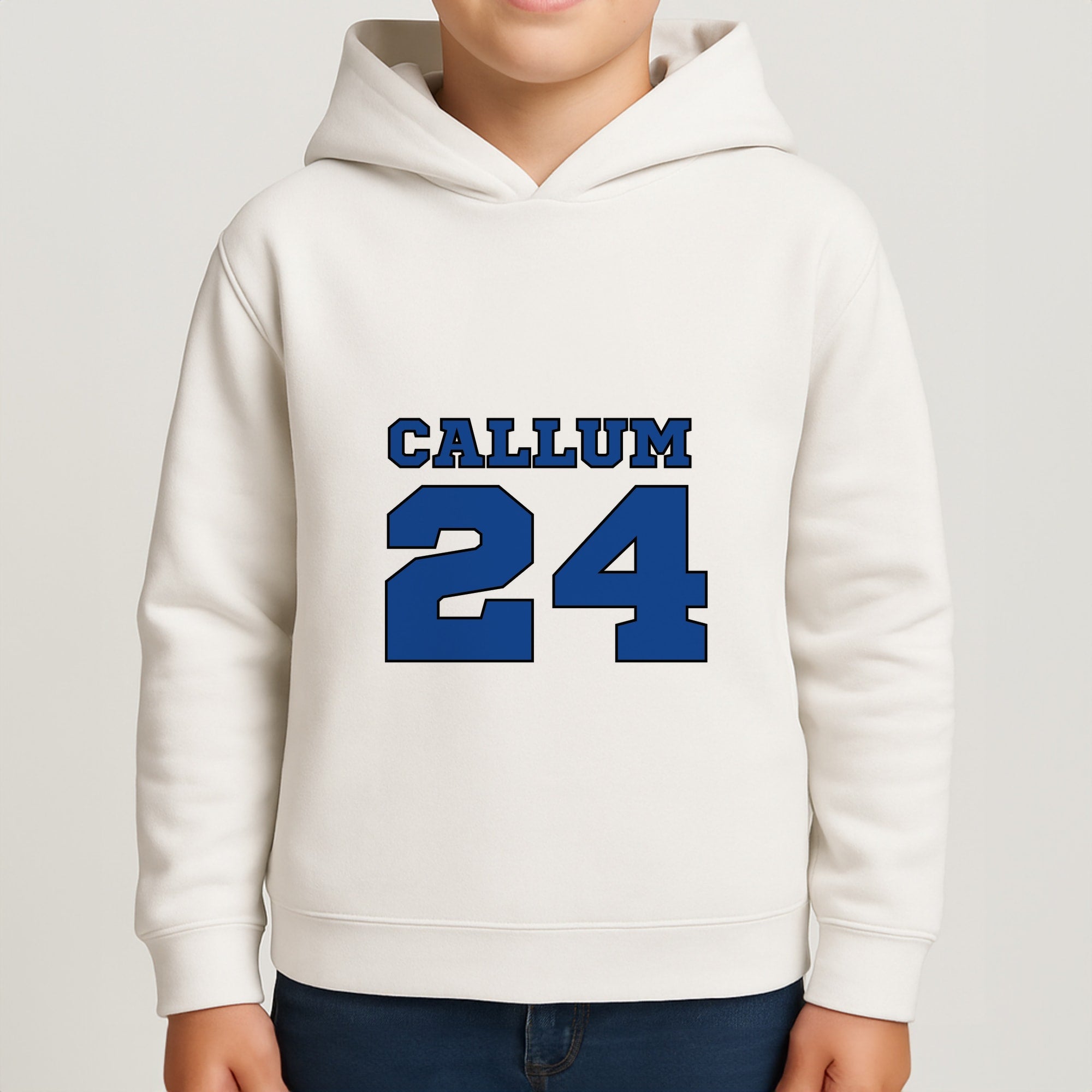 Dark Blue - Personalised Football Boys Hoodie