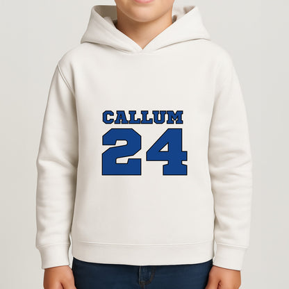 Dark Blue - Personalised Football Boys Hoodie