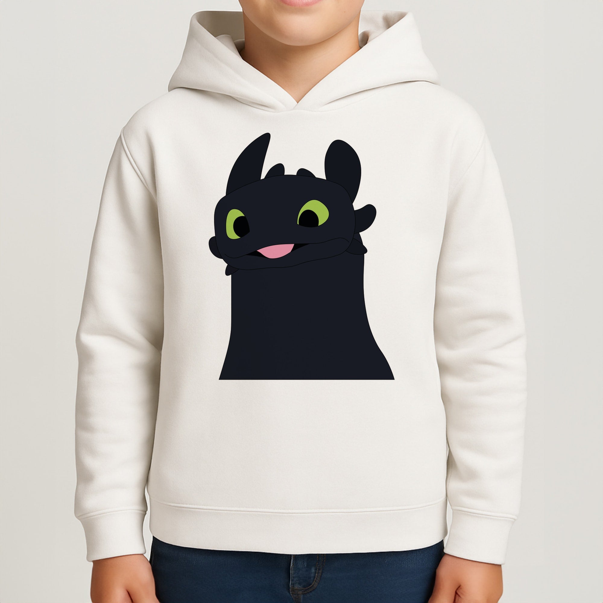 Black Fury Dragon Kids Hoodie