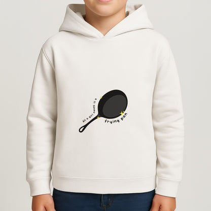 All A Girl Needs Is A Frying Pan Boys Hoodie