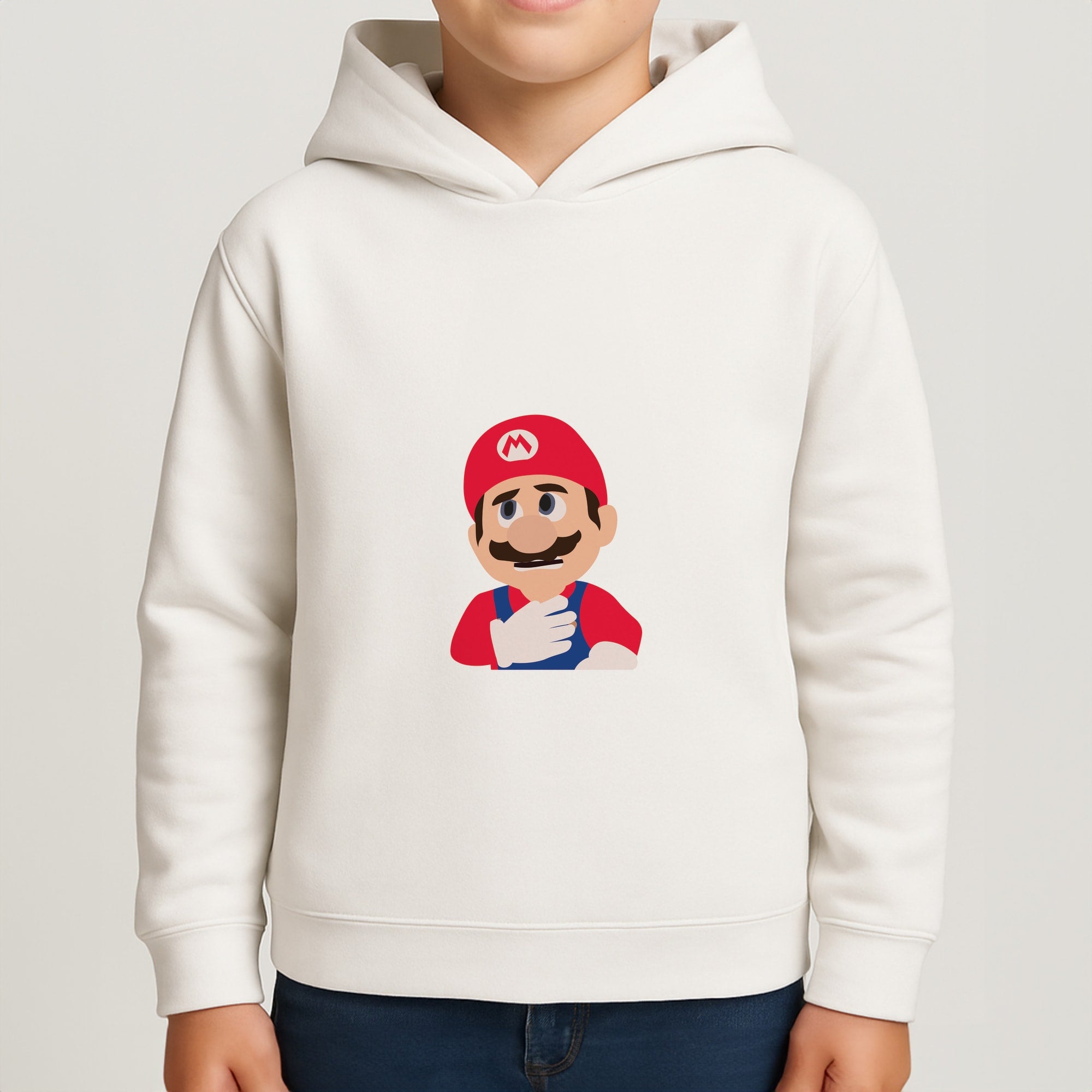 Worried Mario Boys Hoodie