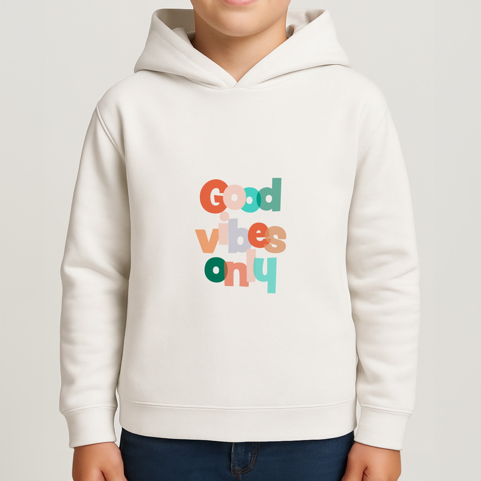 Colourful Good Vibes Only Boys Hoodie