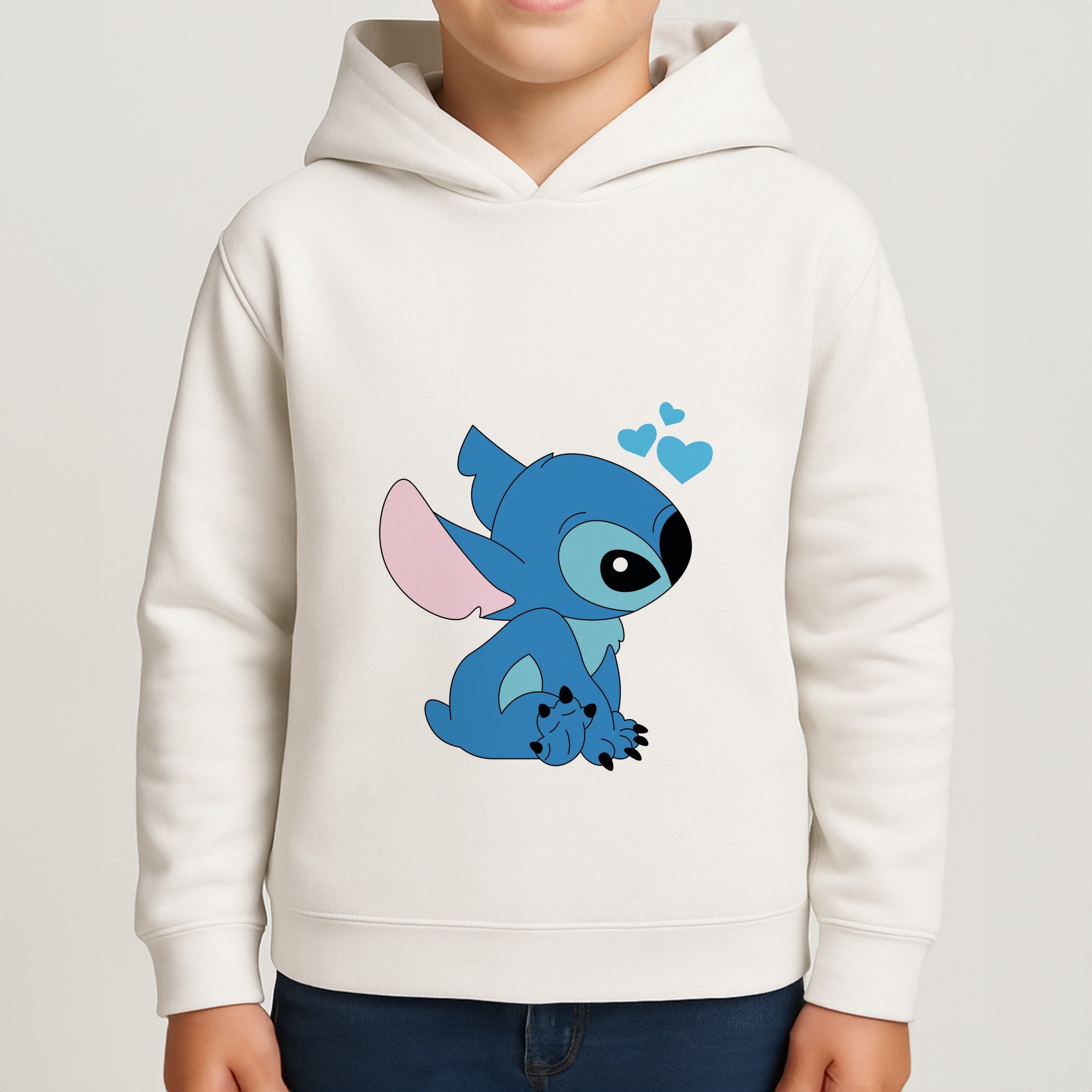 Blue Hearts Alien Blue Valentine's Boys Hoodie
