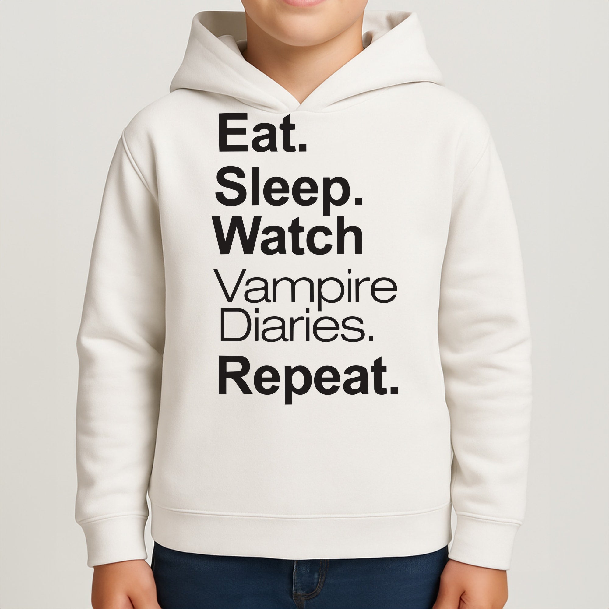 Eat Sleep Watch VPD Repeat Kids Hoodie