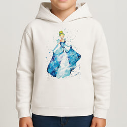 Watercolour Cinderella Fairytale Kids Hoodie