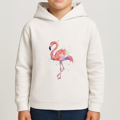Watercolour Flamingo Painting Boys Hoodie