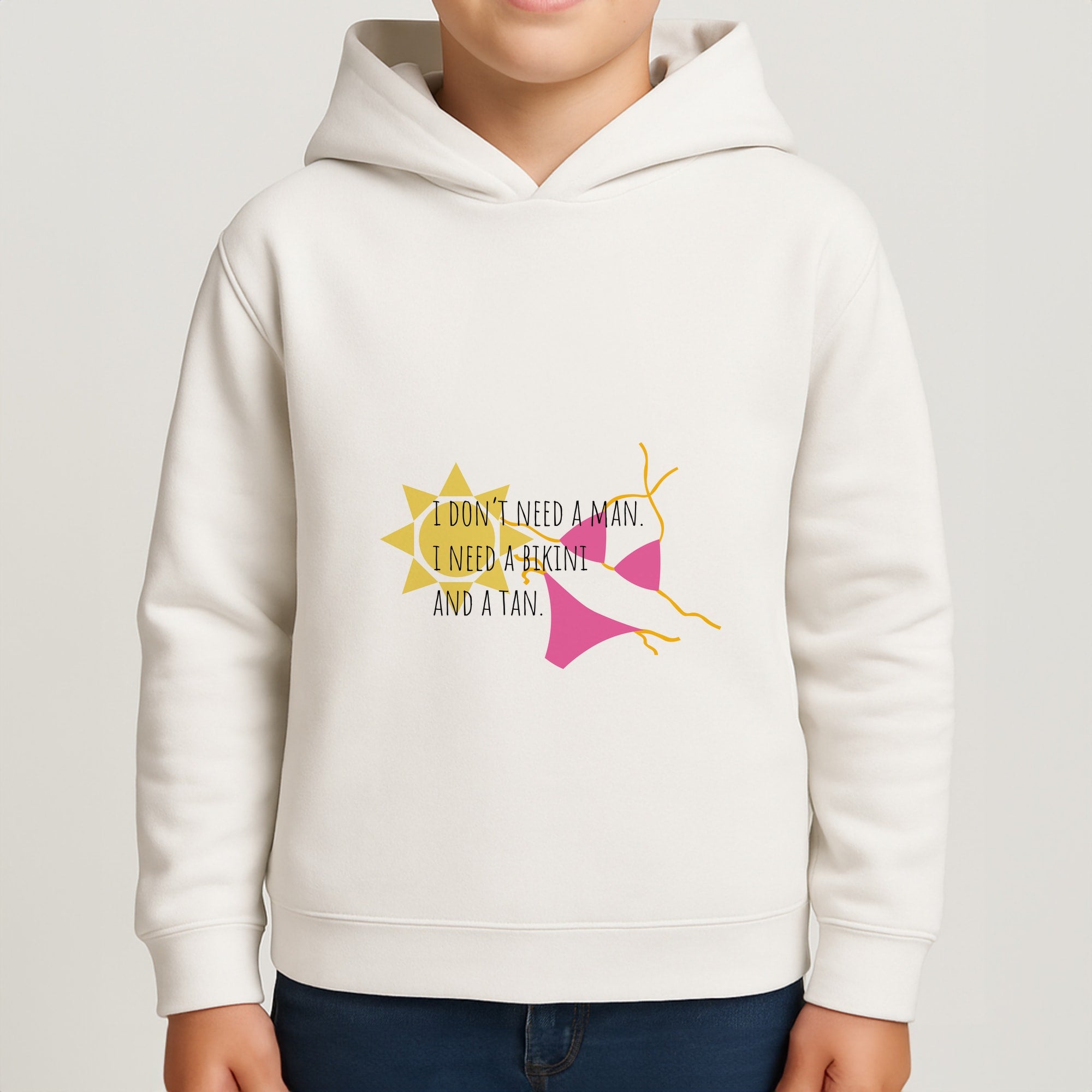 I Don't Need A Man - Summer Quotes Boys Hoodie