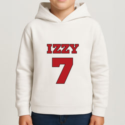 Black And White Stripes - Personalised Football   Boys Hoodie