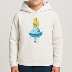 Watercolour Alice in Wonderland Fairytale Kids Hoodie