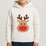Rudolph Face - Christmas Kids Hoodie 4
