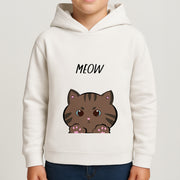 Meow Purple - Cats Kids Hoodie 4