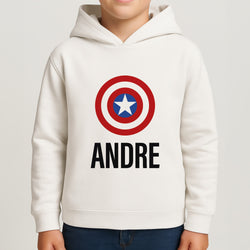 Captain America - Personalised Superhero Comic Boys Hoodie