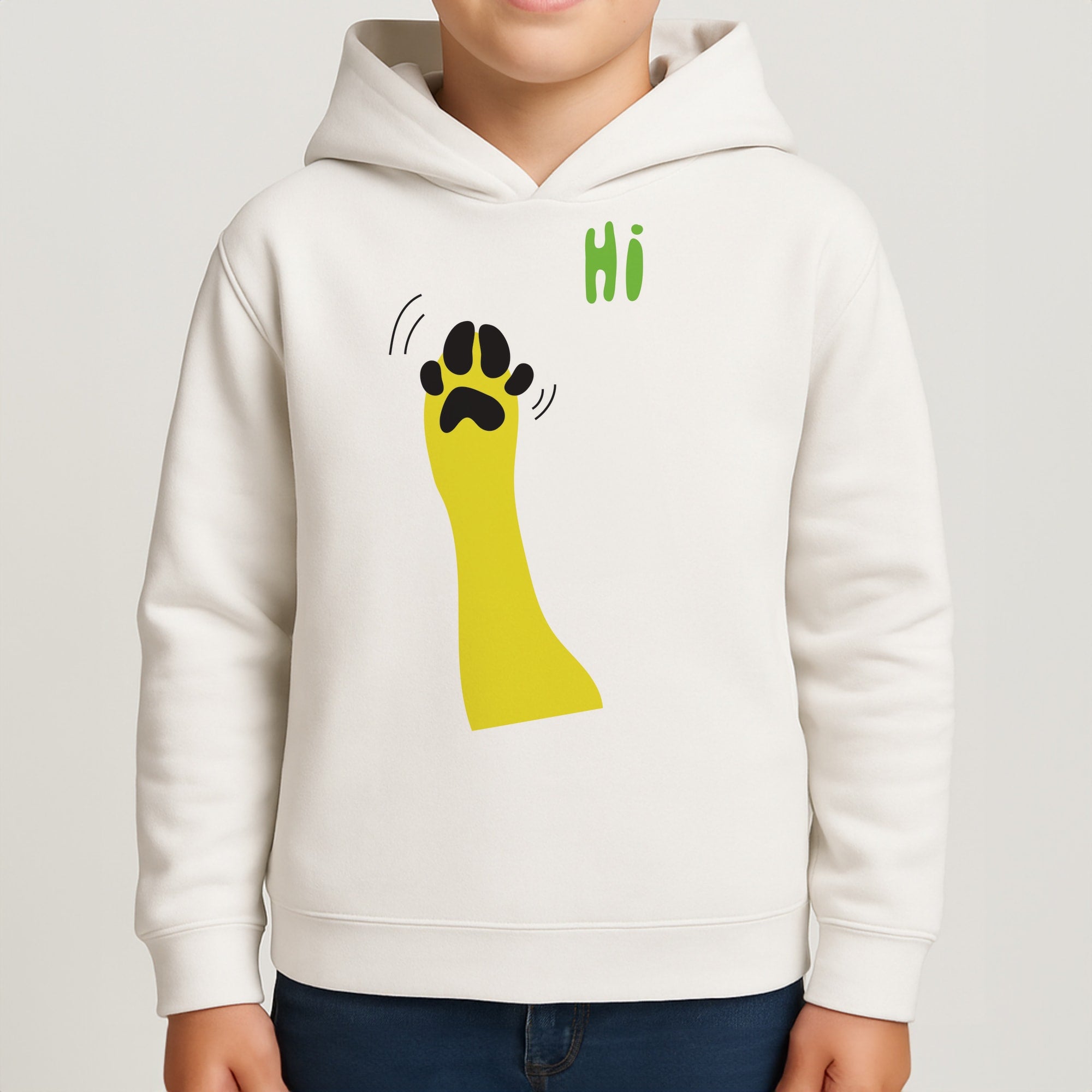 Hi - Dog Patterns Kids Hoodie
