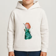 Watercolour Princess Merida Brave Fairytale Kids Hoodie 4