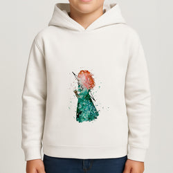 Watercolour Princess Merida Brave Fairytale Boys Hoodie