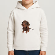 Brown - Dachshunds Kids Hoodie 4