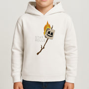 Stay Mello White Helmet DJw - White Helmet DJ Kids Hoodie 4
