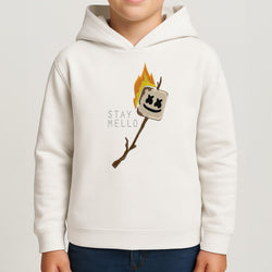 Stay Mello White Helmet DJw - White Helmet DJ Kids Hoodie