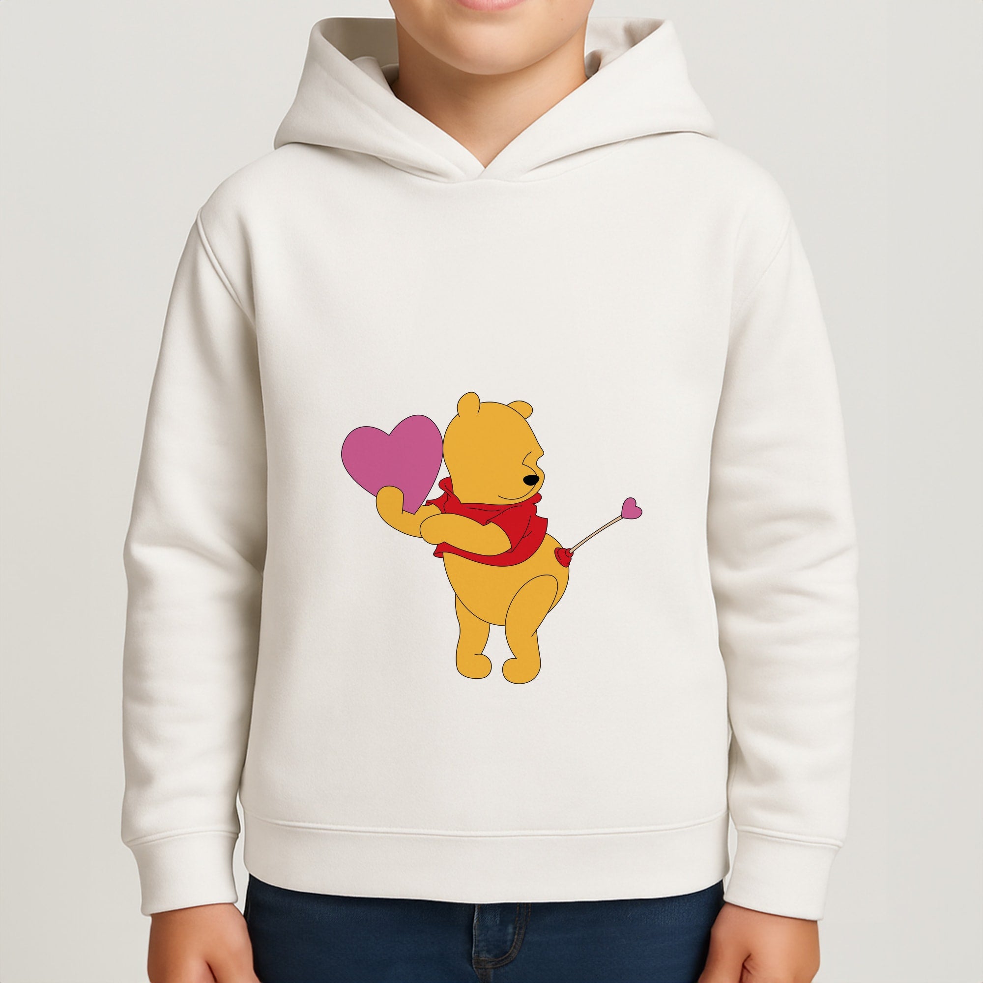 Cupid Pooh Valentine's Boys Hoodie
