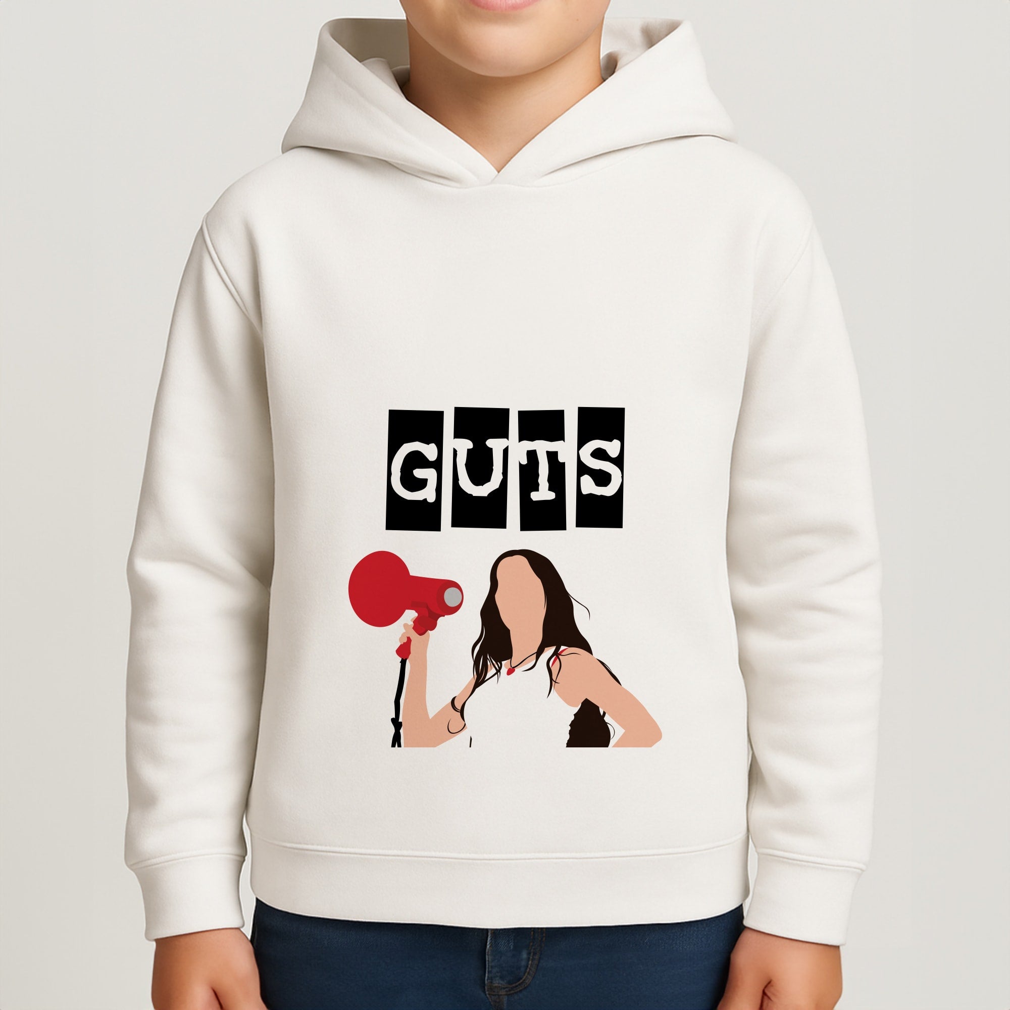 Olivia Red Megaphone Boys Hoodie