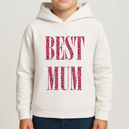 Best Mum Leopard Print Boys Hoodie
