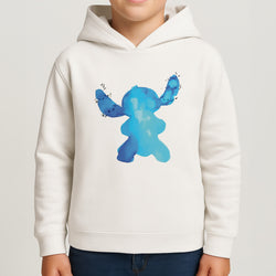 Watercolour Blue Alien Disney Kids Hoodie
