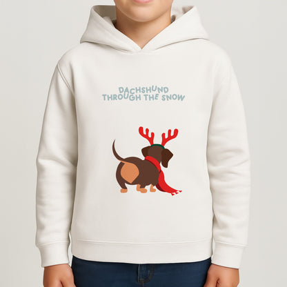 Dachshund Through The Snow - Christmas Boys Hoodie
