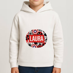 Collage - Personalised Superhero Comic Boys Hoodie