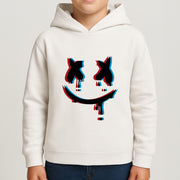 Blue Blur - White Helmet DJ Kids Hoodie 4