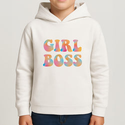 Girl Boss - Aesthetic Quote Kids Hoodie