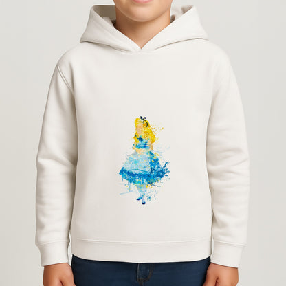 Watercolour Alice in Wonderland Fairytale Boys Hoodie