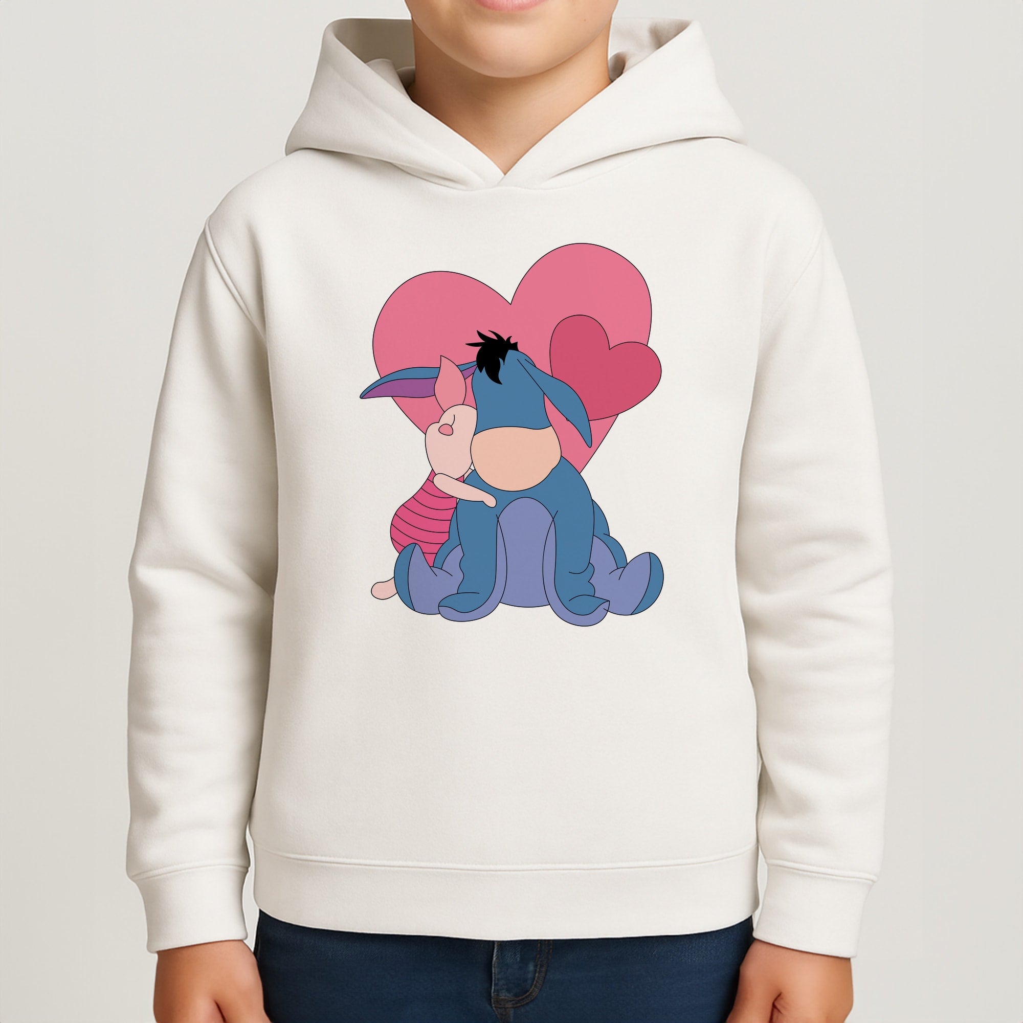 Donkey and Pig Valentine's Kids Hoodie