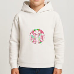 Pink Coffee Logo Boys Hoodie