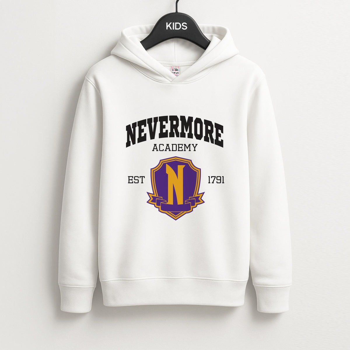 Addams Academy Purple Kids Hoodie