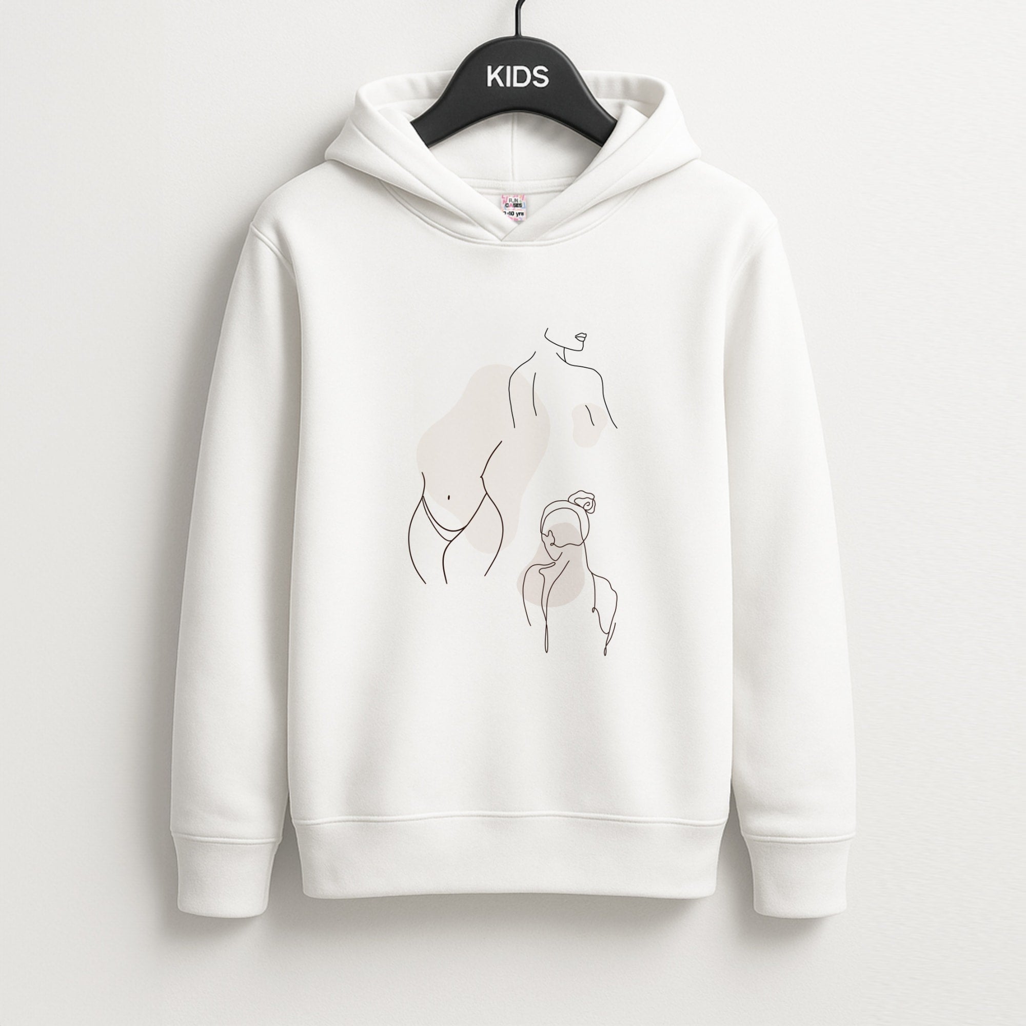 Silouhette nude Unisex Kids Hoodie