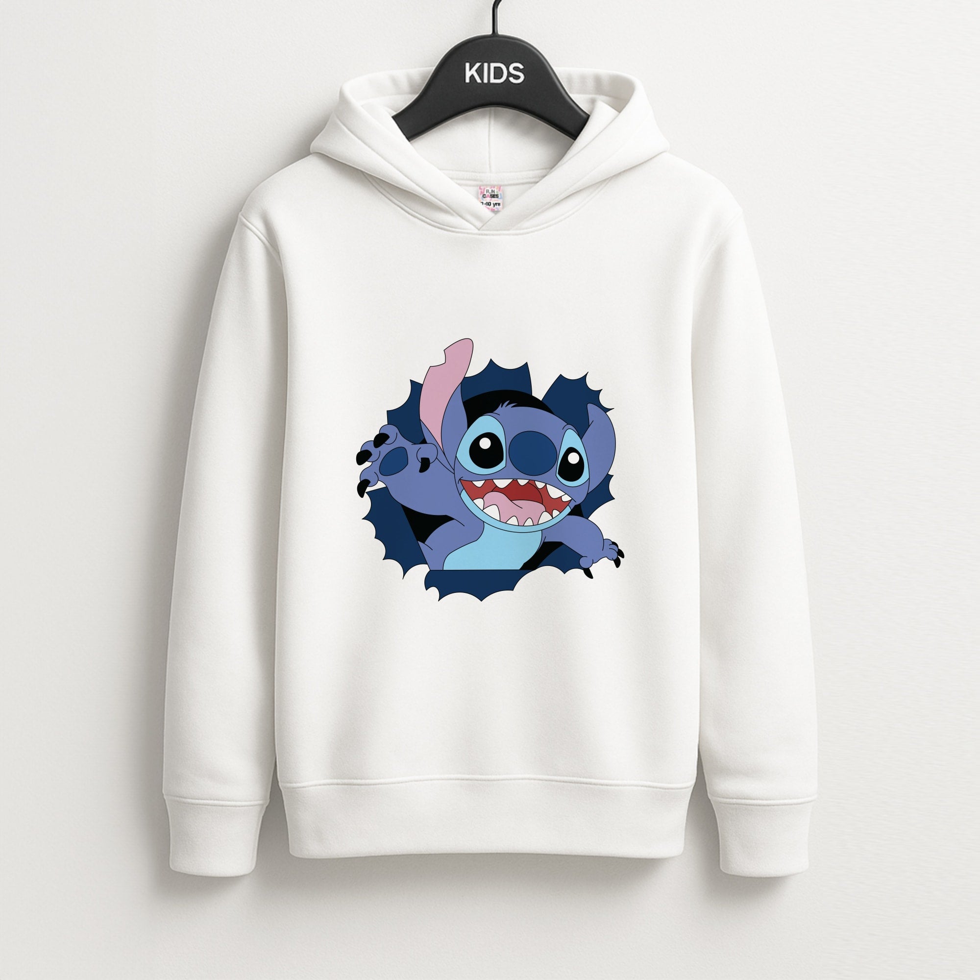 Torn Blue Alien Kids Hoodie