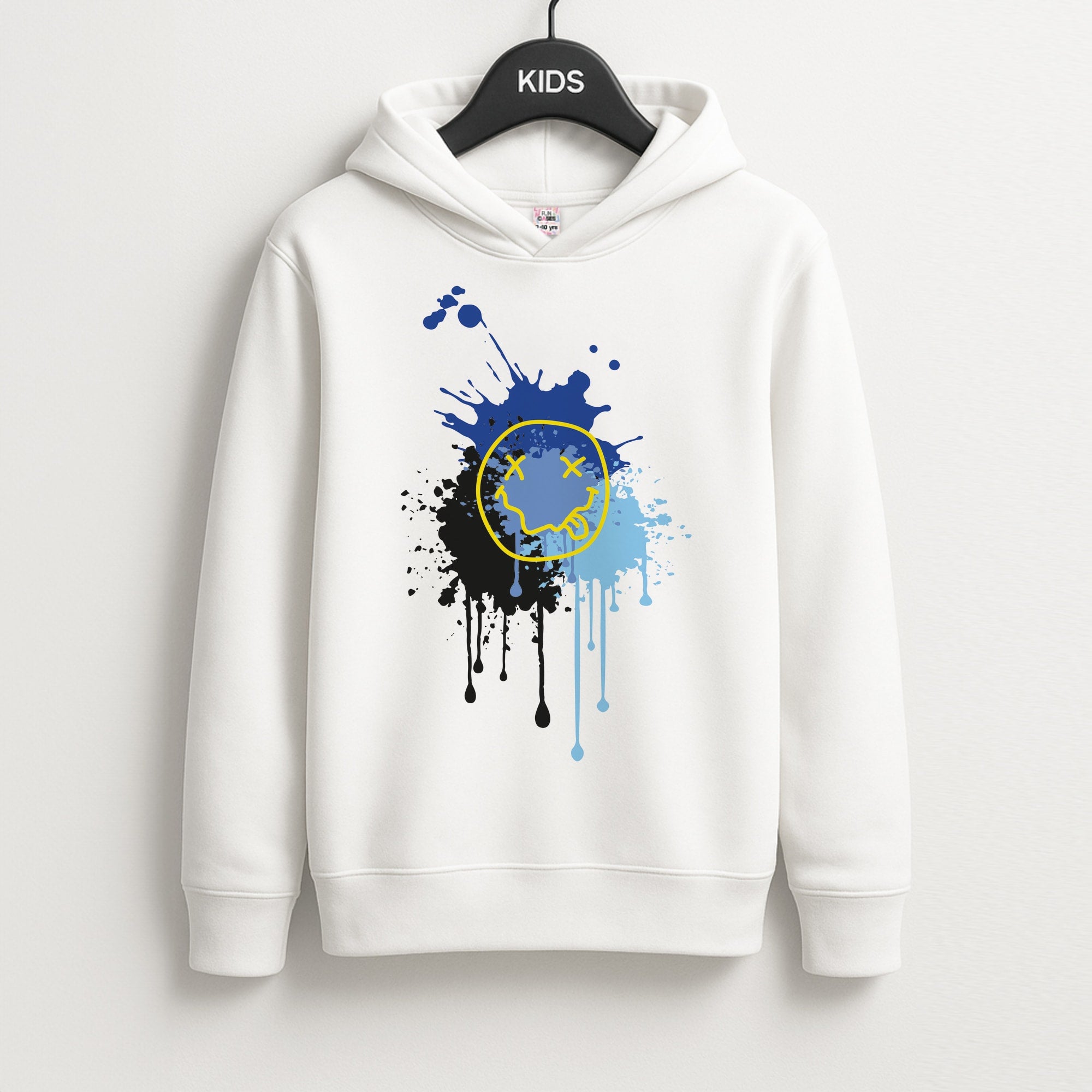 Blue Graffiti - Skate Aesthetic  Kids Hoodie