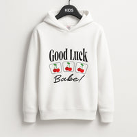 Good Luck Babe Cherries Kids Hoodie