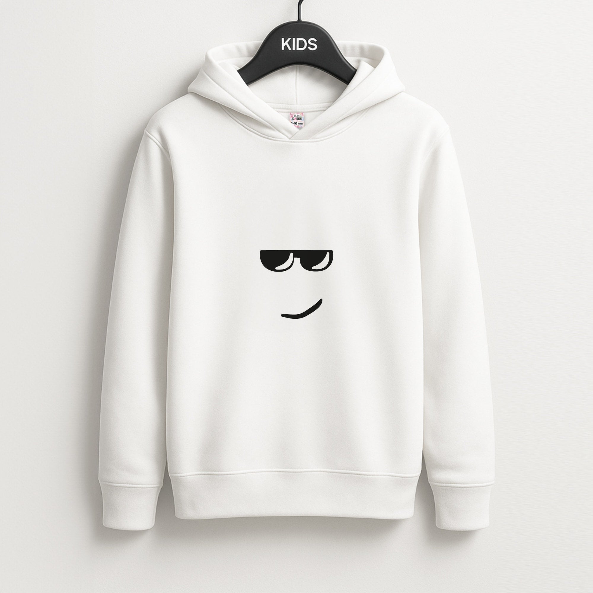 Yellow Face Shades Kids Hoodie