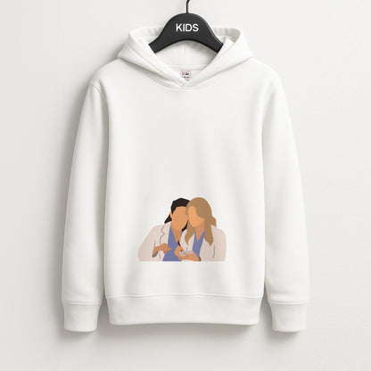 Faceless Characters - Grey's Unisex Kids Hoodie